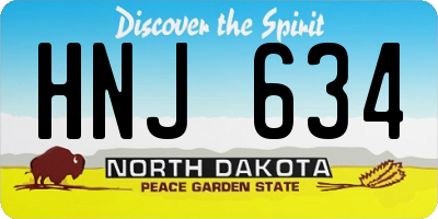 ND license plate HNJ634