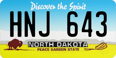 ND license plate HNJ643