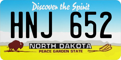 ND license plate HNJ652