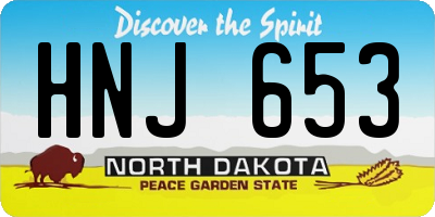 ND license plate HNJ653