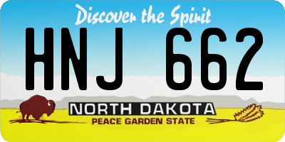 ND license plate HNJ662