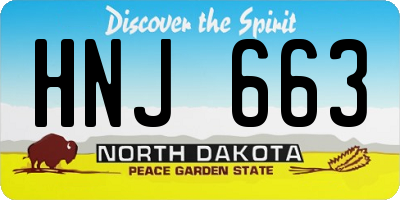 ND license plate HNJ663