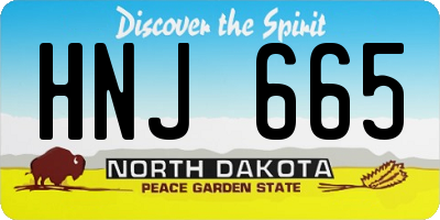 ND license plate HNJ665