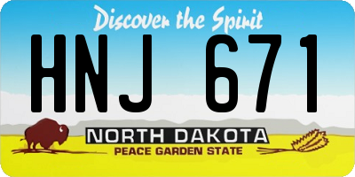 ND license plate HNJ671