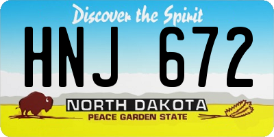 ND license plate HNJ672