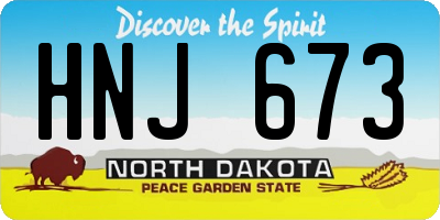 ND license plate HNJ673