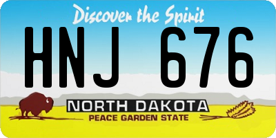 ND license plate HNJ676