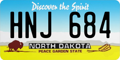 ND license plate HNJ684