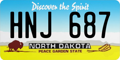 ND license plate HNJ687