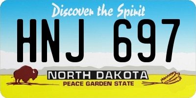 ND license plate HNJ697