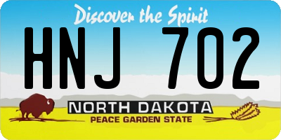 ND license plate HNJ702