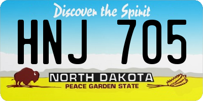 ND license plate HNJ705