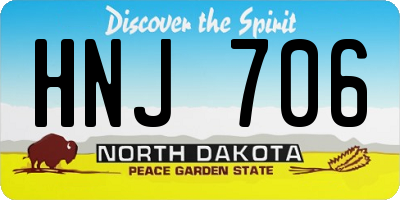 ND license plate HNJ706
