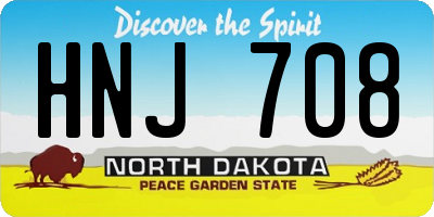 ND license plate HNJ708
