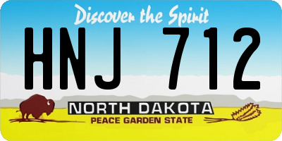 ND license plate HNJ712