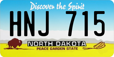 ND license plate HNJ715