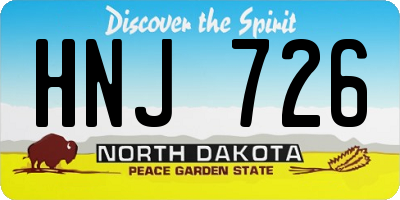 ND license plate HNJ726