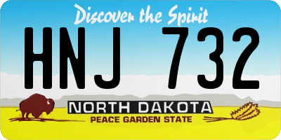 ND license plate HNJ732