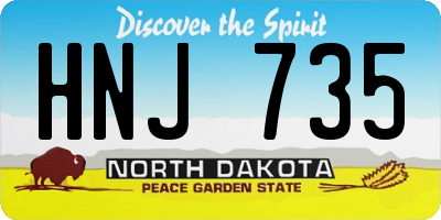 ND license plate HNJ735