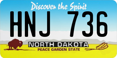 ND license plate HNJ736