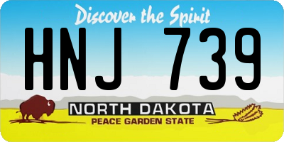 ND license plate HNJ739