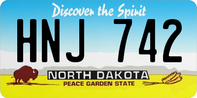 ND license plate HNJ742