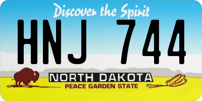 ND license plate HNJ744