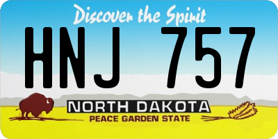 ND license plate HNJ757
