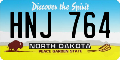 ND license plate HNJ764
