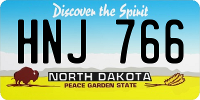 ND license plate HNJ766