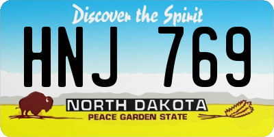 ND license plate HNJ769