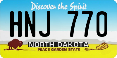 ND license plate HNJ770