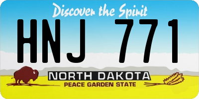ND license plate HNJ771