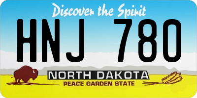 ND license plate HNJ780