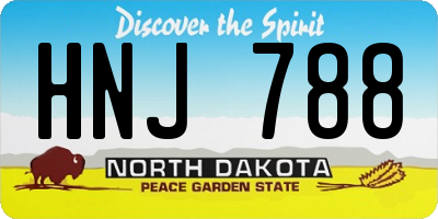ND license plate HNJ788