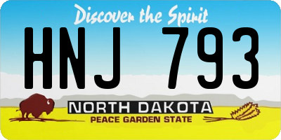 ND license plate HNJ793