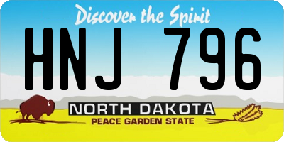 ND license plate HNJ796