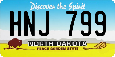 ND license plate HNJ799
