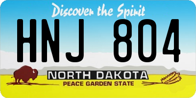 ND license plate HNJ804