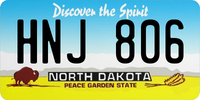 ND license plate HNJ806