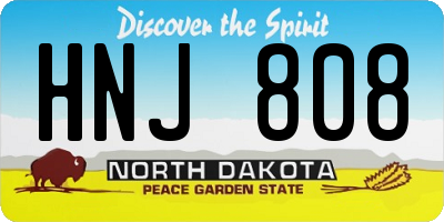 ND license plate HNJ808