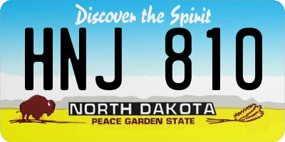 ND license plate HNJ810