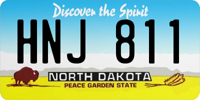 ND license plate HNJ811