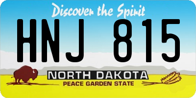 ND license plate HNJ815