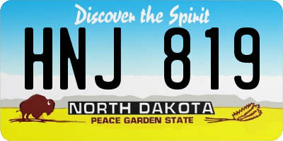 ND license plate HNJ819