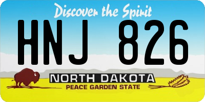 ND license plate HNJ826