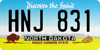 ND license plate HNJ831