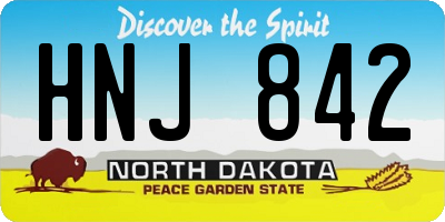 ND license plate HNJ842