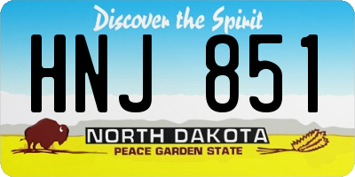 ND license plate HNJ851