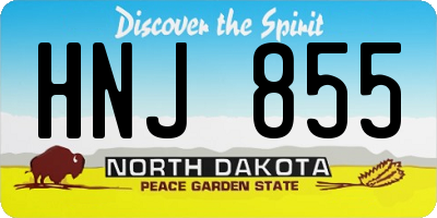 ND license plate HNJ855